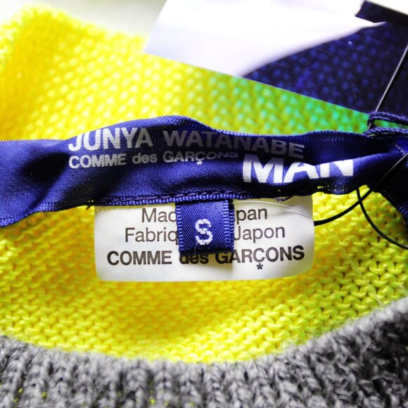 BNWT AW18 JUNYA WATANABE TWO TONE FLORESCENT SWEATER S - Picture 11 of 13
